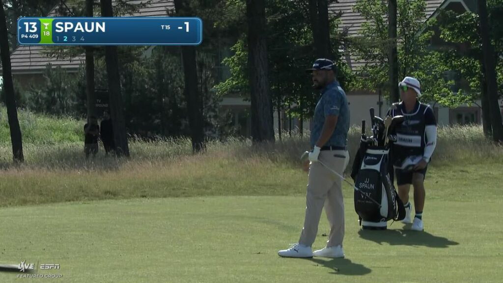 J.J. Spaun gets up-and-down from 87 yards for birdie on No. 13 at Genesis Scottish Open - PGA Tour