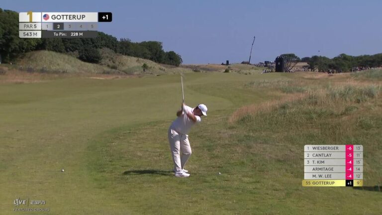 Chris Gotterup sinks 2-foot putt for birdie on No. 1 at Genesis Scottish Open - PGA Tour