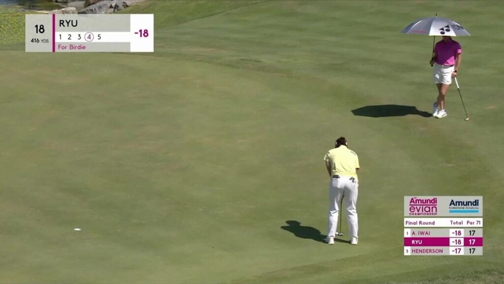 Watch the final holes of Haeran Ryu and Brooke Henderson that forced a play-off at the Amundi Evian Championship. - Sky Sports