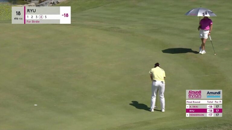 Watch the final holes of Haeran Ryu and Brooke Henderson that forced a play-off at the Amundi Evian Championship. - Sky Sports