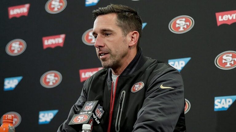 49ers Head Coach Kyle Shanahan injured, limited at start of training camp after car accident - FootballScoop.com