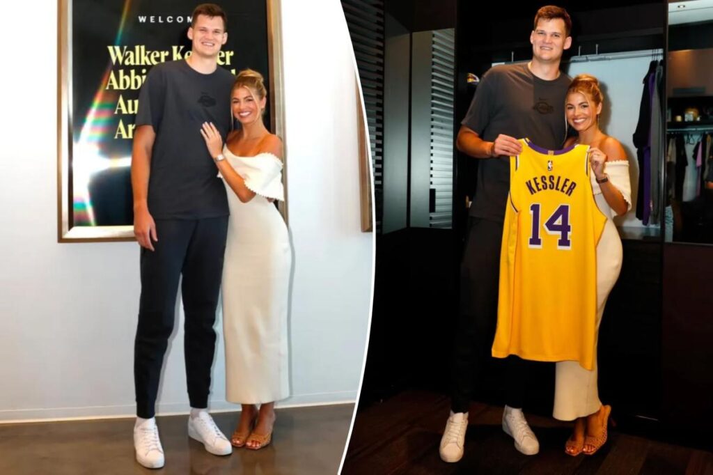 Miss America Abbie Stockard steals show at fiancé Walker Kessler’s Lakers arrival - New York Post