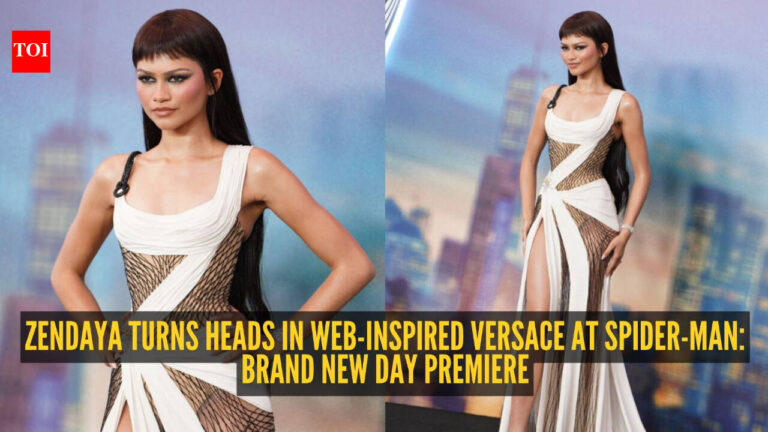 Zendaya spins a fashion web in archival Versace at Spider-Man: Brand New Day Shanghai premiere - The Times of India