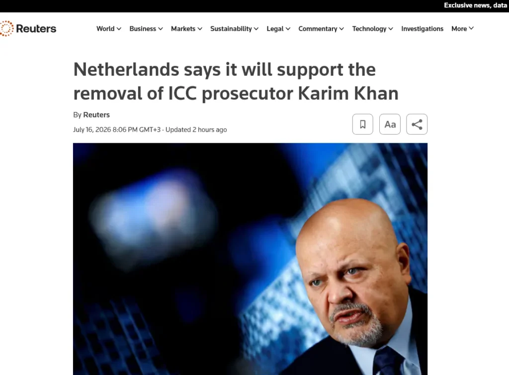 The Dutch government will vote on the dismissal of the ICC prosecutor – Reuters - UA.NEWS