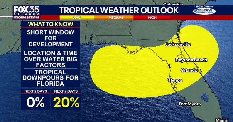 Tropical disturbance in Gulf expected to bring heavy rain to Florida this weekend - FOX 35 Orlando