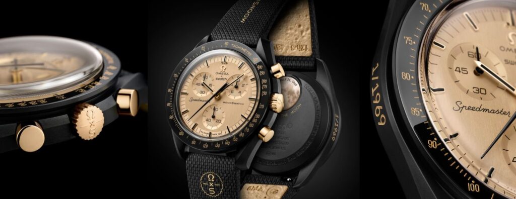 Swatch presents a limited-edition MoonSwatch crafted from OMEGA’s 18K Moonshine Gold - nylon.com.sg
