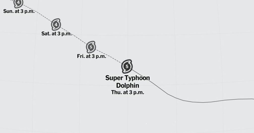 Maps: Tracking Super Typhoon Dolphin - The New York Times