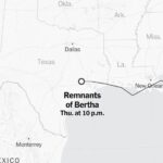 Maps: Tracking the Remnants of Bertha - The New York Times