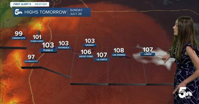 The Heat Is Sticking Around Tomorrow With More Heat Advisories in Effect for Southern Colorado - KOAA News 5