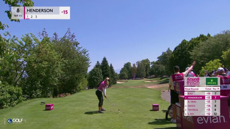 Ace! Henderson makes hole-in-one in final round of Amundi Evian - Golf Channel