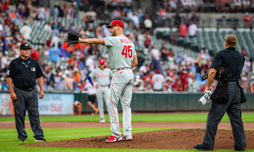 Rain delay in Baltimore knocks Zack Wheeler out after two innings - Phillies Nation