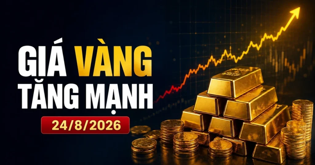 Giá vàng hôm nay sáng 24/8/2026: Vàng SJC tăng 2,4 triệu đồng/lượng - Vietnam.vn