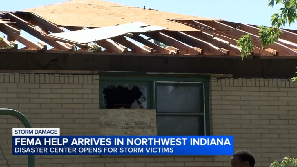 Hobart, Indiana FEMA disaster assistance center opens weeks after severe weather caused storm damage, NIPSCO power outage issues - ABC7 Chicago
