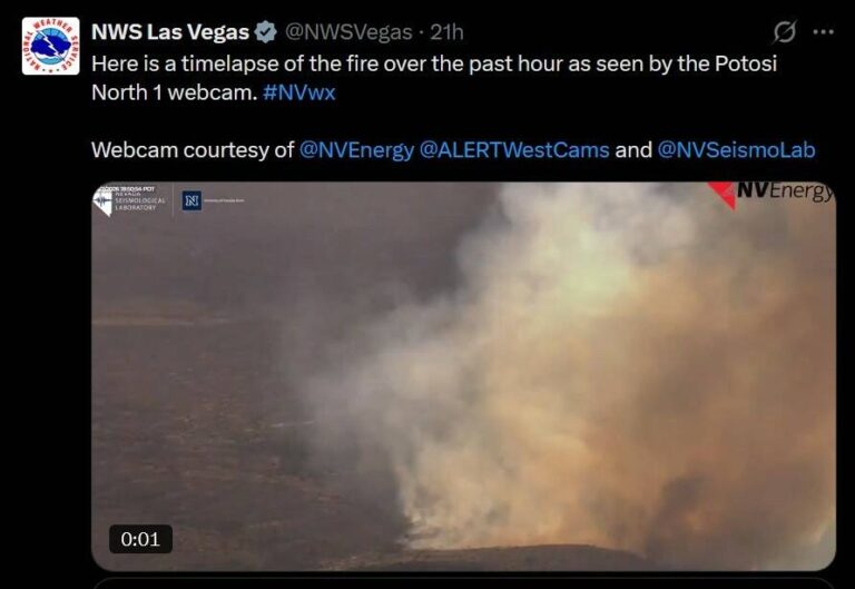 Wildfire southwest of Las Vegas grows to 77 acres | Environment | News - Las Vegas Review-Journal