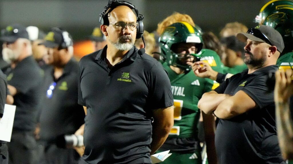 California high school football coach fired after kicking football at player - USA Today