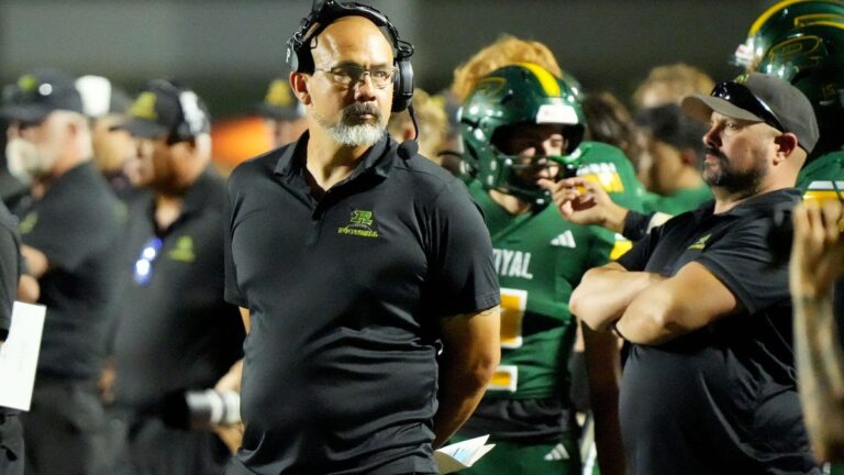 California high school football coach fired after kicking football at player - USA Today
