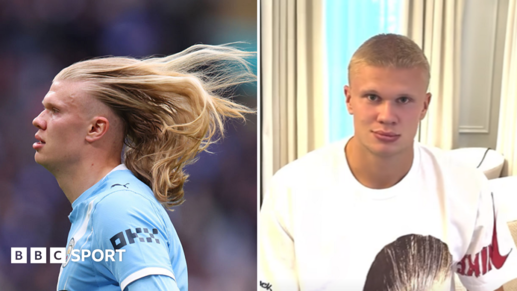 Erling Haaland haircut: Zlatan Ibrahimovic, Jack Grealish & Noel Gallagher shocked - BBC