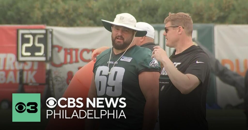 Several key Eagles miss from practice at training camp Wednesday - CBS News