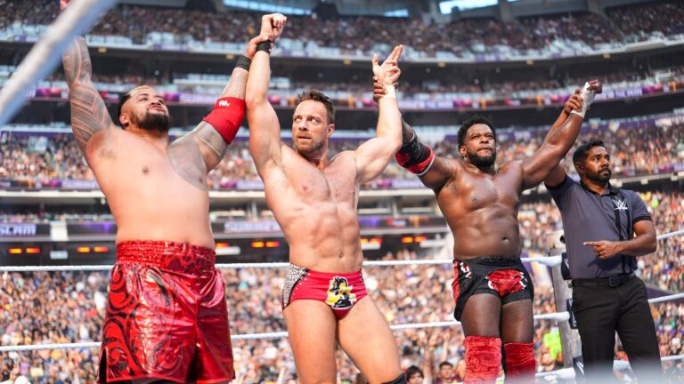 Solo Sikoa, LA Knight, Royce Keys def. The Usos, Jacob Fatu at SummerSlam: Best photos - Wrestling Junkie