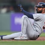 Tigers pull Riley Greene from game after getting beaned by Guardians - Detroit Free Press
