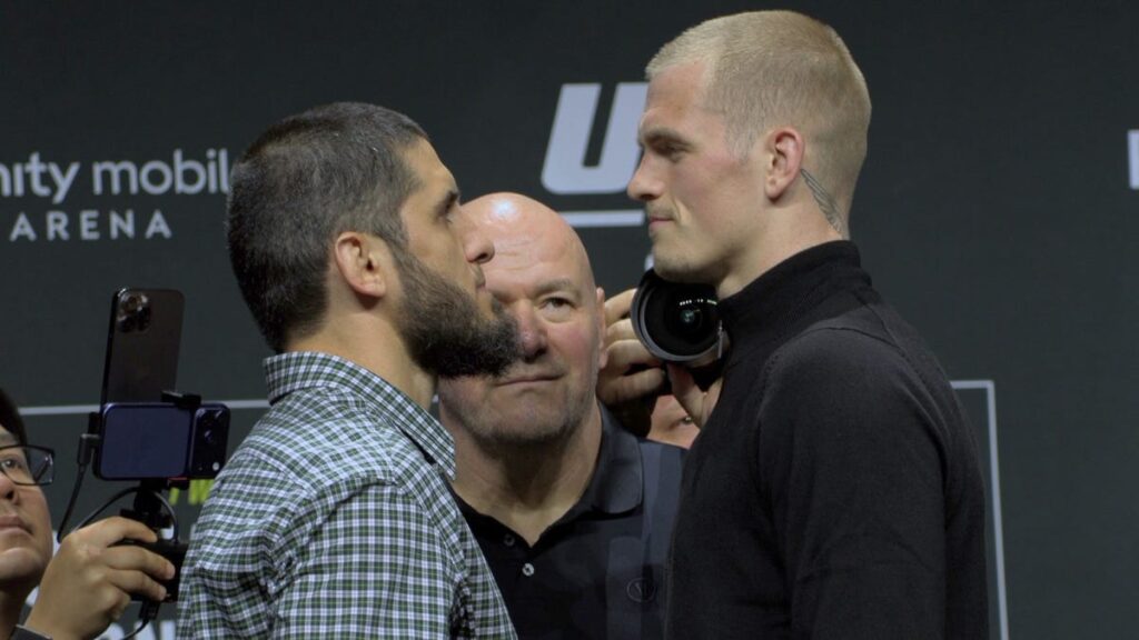UFC 330 video: Islam Makhachev, Ian Machado Garry face off at press conference - MMA Junkie