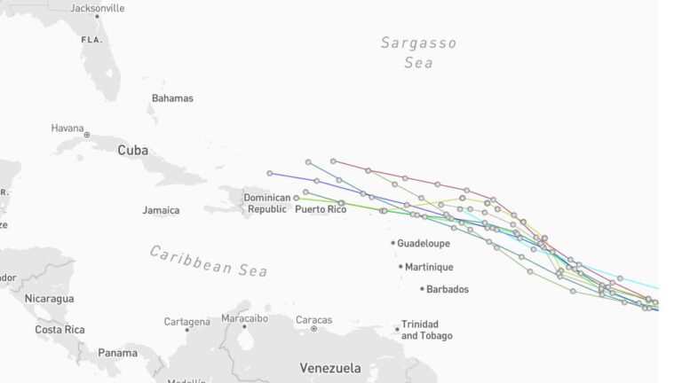 Spaghetti models for Invest 94L. Will it impact Florida this weekend? - Treasure Coast News