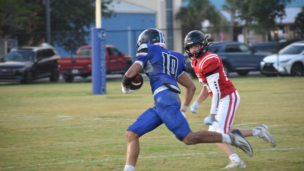 Destin High Sharks show promise in rain-shortened football game - The Destin Log