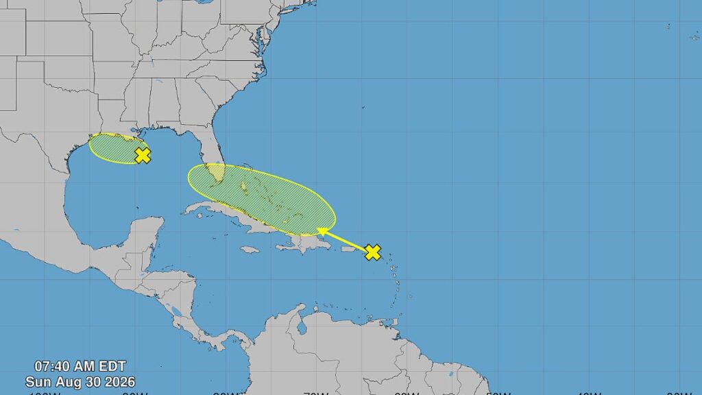 Hurricane center tracking 2 systems, including remnants of Tropical Storm Dolly - The Palm Beach Post