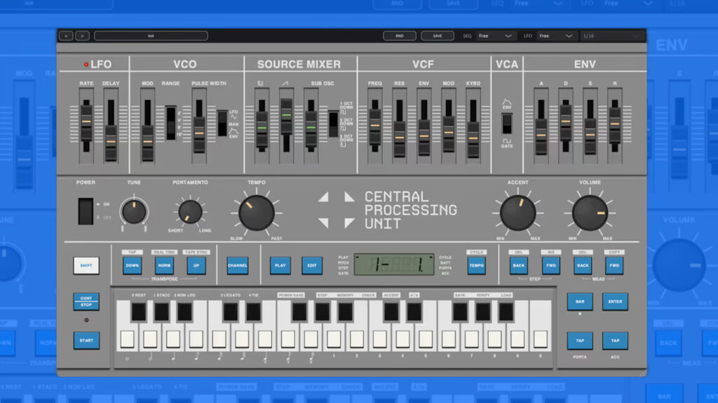 Central Processing Unit CPU Micron: a Roland MC-202 Synthesizer emulation - synth anatomy