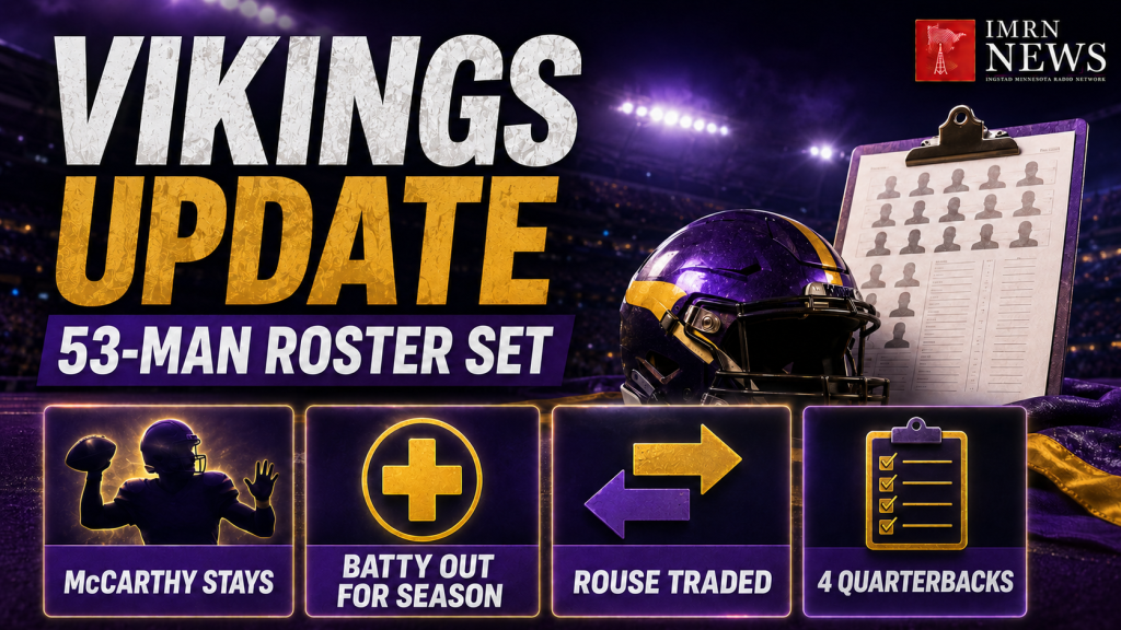 Vikings Keep Four Quarterbacks on Initial 53-Man Roster - Ingstad Media