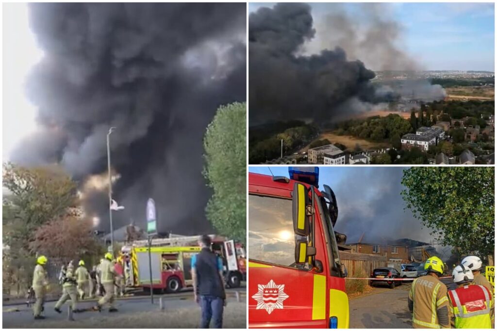 Mitcham fire: Investigation under way into cause of huge fire in south London - London Evening Standard