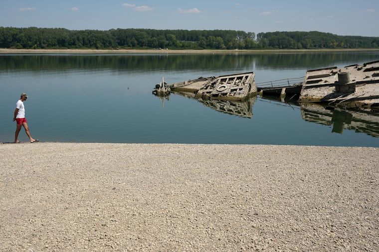 The Danube River's water is dropping so low that World War II ships are emerging - Inquirer.com