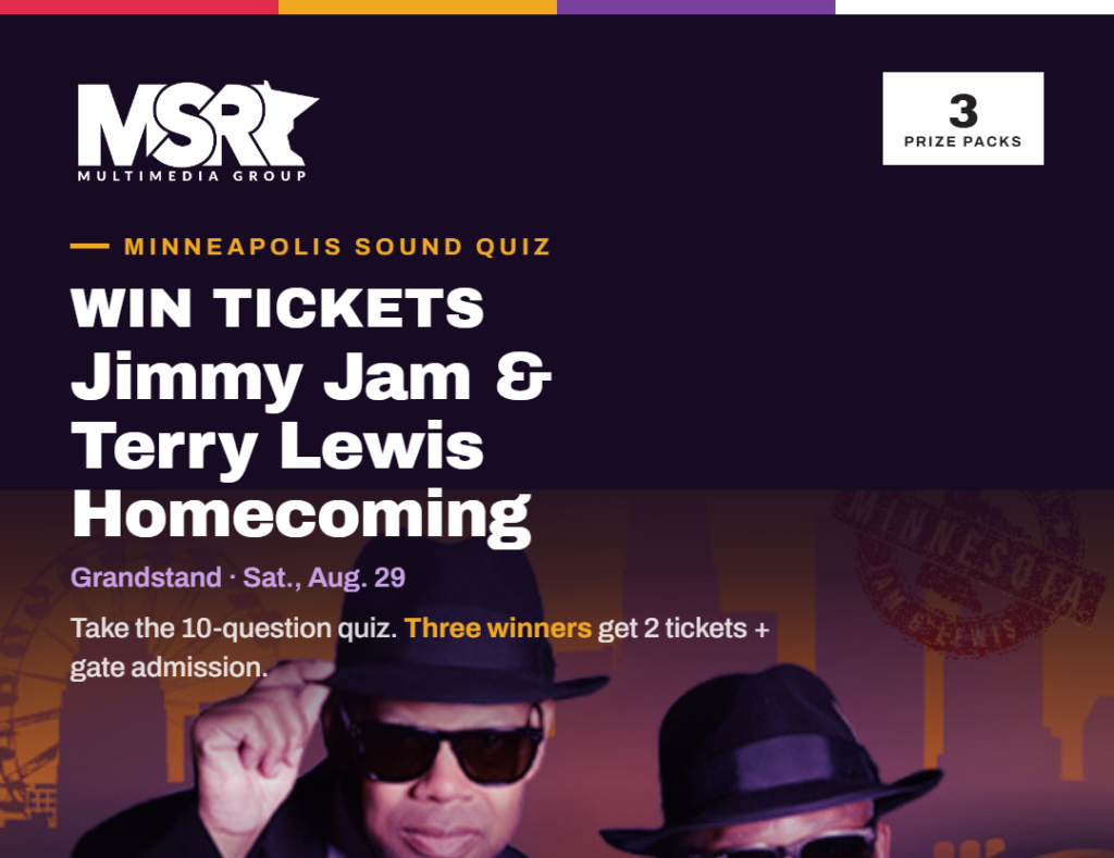 Jimmy Jam Terry Lewis State Fair Tickets Giveaway - Minnesota Spokesman-Recorder