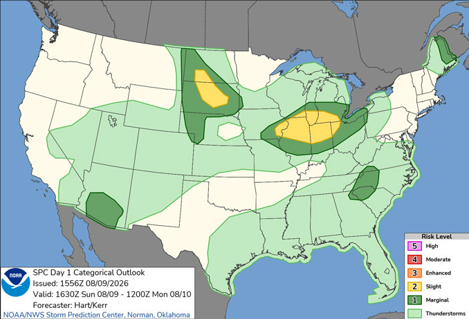 Severe Storms Possible Sunday, High 83; Compare Chicago Weather to Phoenix, Miami, LA, Wash DC - arlingtoncardinal.com