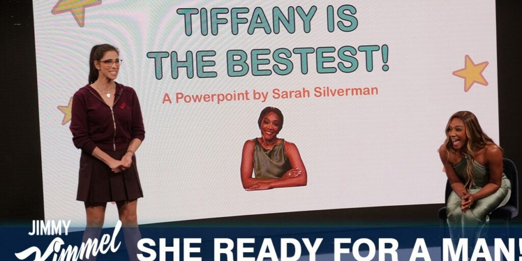 Sarah Silverman Builds a PowerPoint to Find Tiffany Haddish a Boyfriend - BroadwayWorld