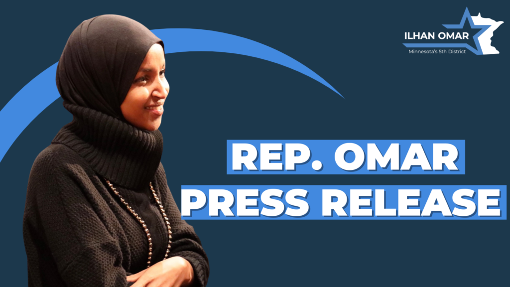 Rep. Omar Statement on One Year Anniversary of the Annunciation Catholic School Shooting - House.gov