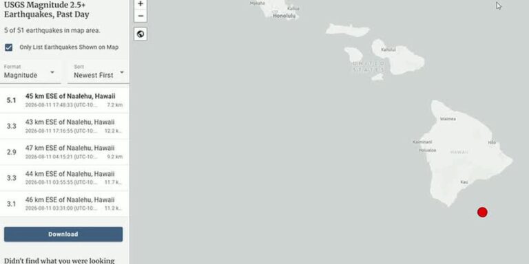 M5.1 earthquake strikes south of Hawaii Island, no tsunami expected - Hawaii News Now