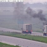 I-80 blocked by truck fire near Walcott - KCRG