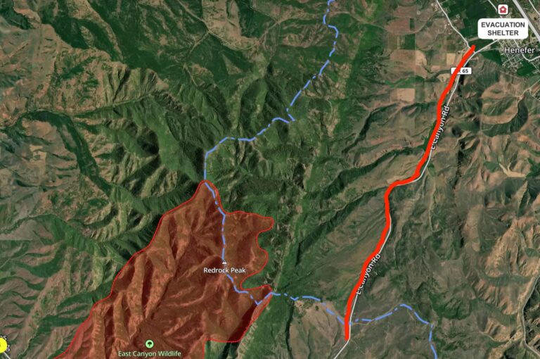 Rocky Canyon Fire moves toward Henefer, spots across SR-65 as evacuations expand - TownLift, Park City News