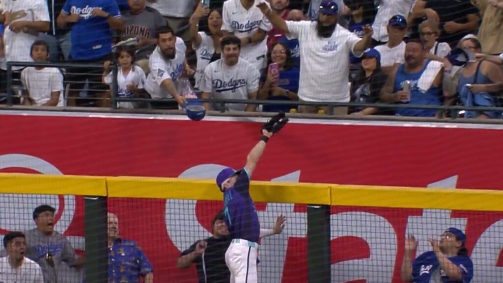 D-backs OF Corbin Carroll leaps to unbelievably rob HR vs. Dodgers - Arizona Sports