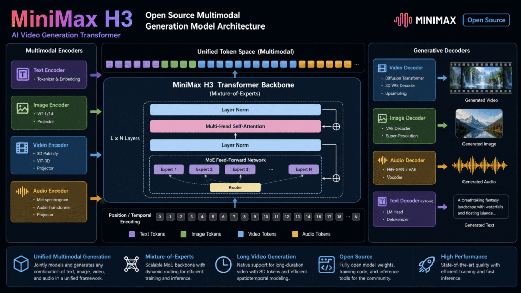 MiniMax H3 Open-Sourced: H3-Omni-Transformer With 33B Parameters Benchmarks Against Seedance 2.0 at One-Third API Price, Runs Locally on Two RTX 5090 Cards - Pandaily