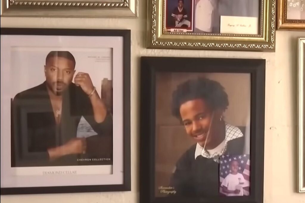 Michael B. Jordan Reacts After Woman Adds His Picture to Her Family Photo Wall, Saying He’s Her Grandson - AOL.com