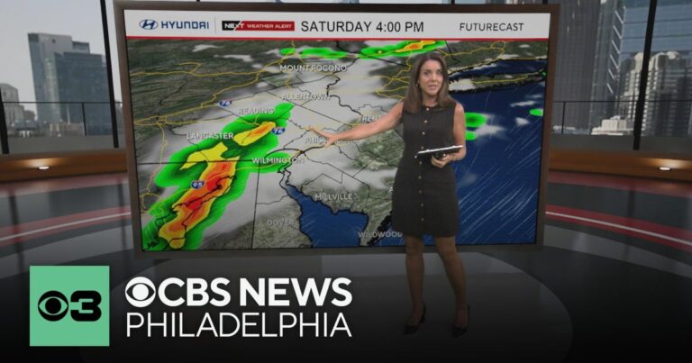 Humid, unsettled Saturday with evening storm chances in Philadelphia area | NEXT Weather - CBS News