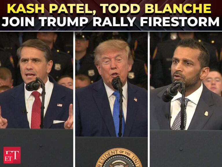 'Biggest crime drop in 100 yrs': Patel, Blanche hail Trump record; rally appearance sparks backlash - The Economic Times