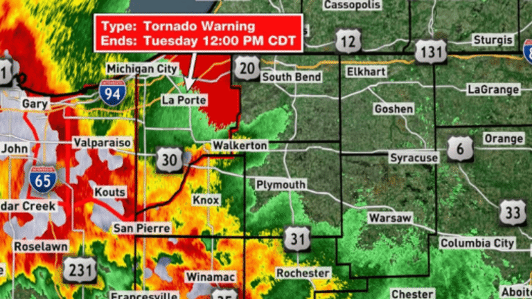 Tornado Warning issued for parts of our area as severe weather rolls through - WSBT
