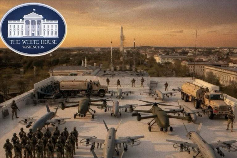Trump brings weapons of war to White House in Truth Social ballroom ‘drone port’ spree - The Independent