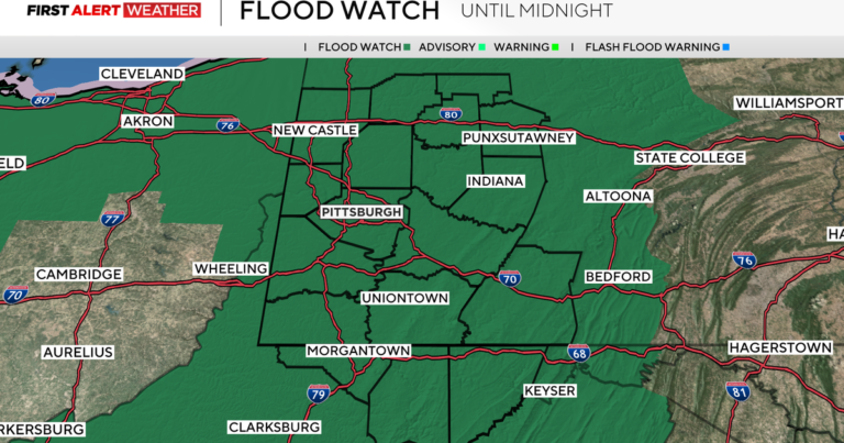 Heavy rain and flash flooding possible on Sunday in Pittsburgh | First Alert Weather - CBS News