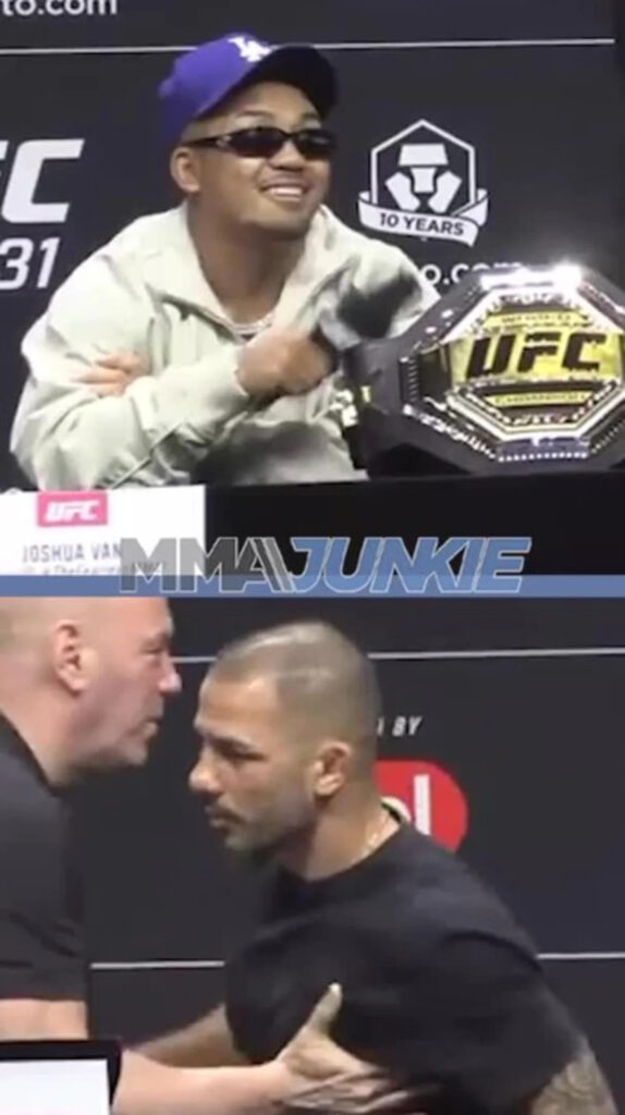 UFC 331: Joshua Van, Alexandre Pantoja get heated at press conference - Yahoo Sports