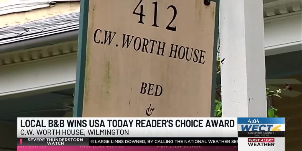 This historic Wilmington B&B was just named the best in the nation by USA Today readers - WECT | TV6