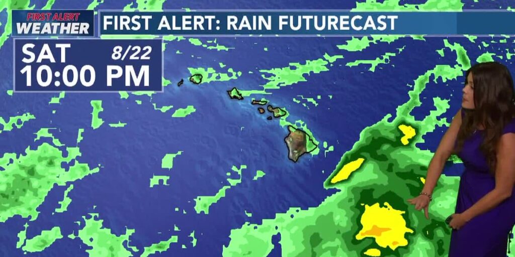 August 22, 2026 Moke update: Heavy rain is set to arrive to Big Island Sunday; Jen Robbins - Hawaii News Now
